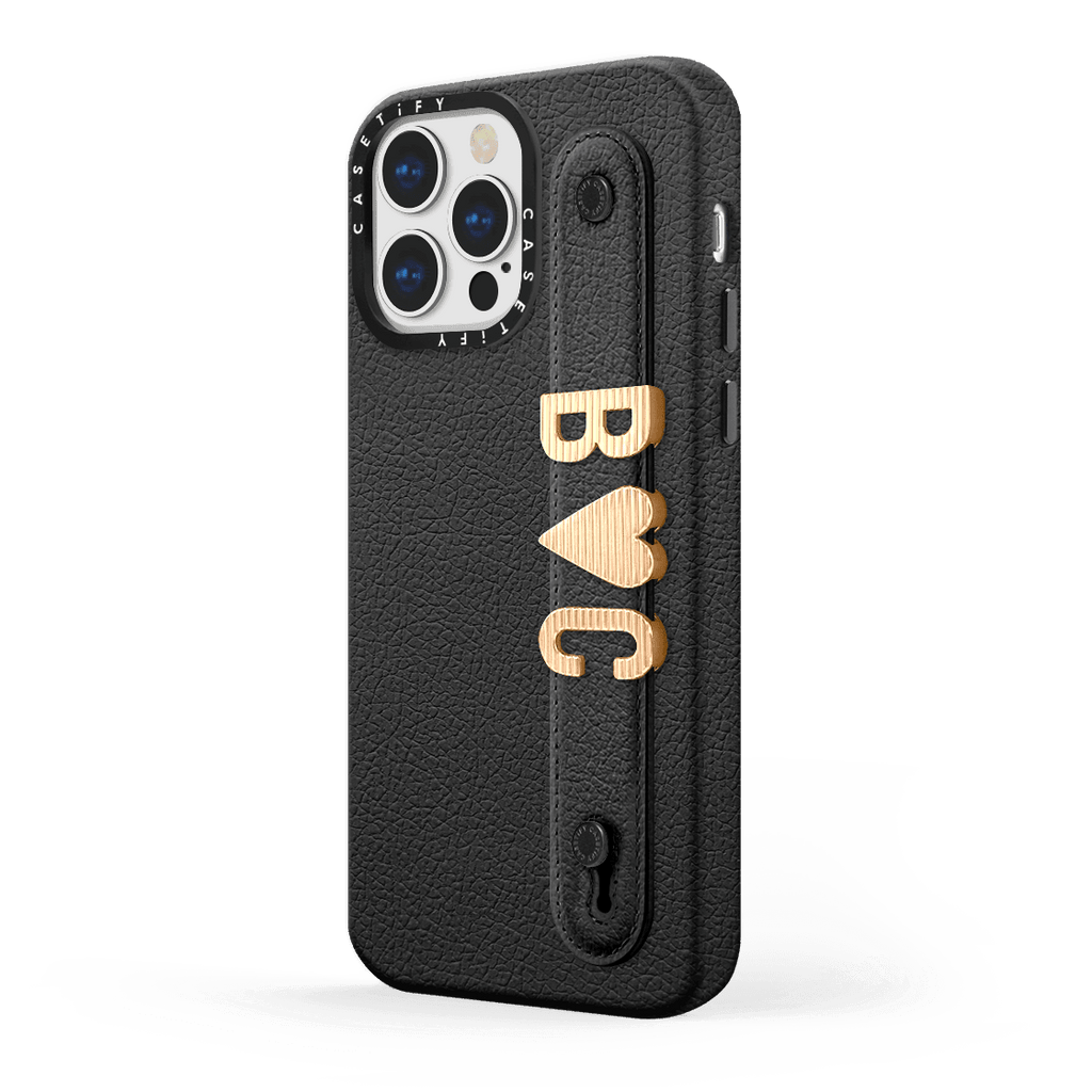 Custom Charm Strap Leather iPhone Case