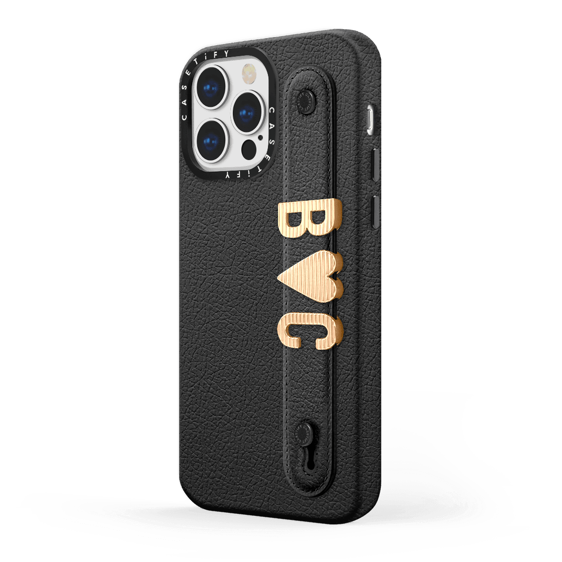 Custom Charm Strap Leather iPhone Case