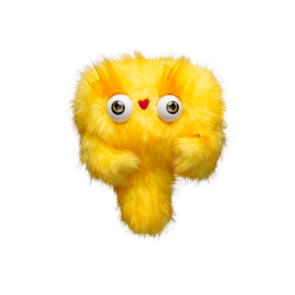 Plushmate Alphabet T with Strap + Carabiner - Yellow | Image 1