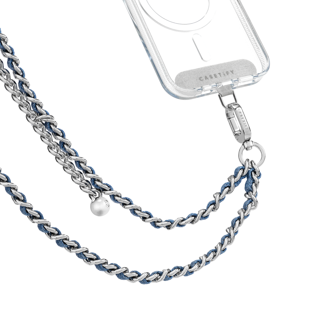 Denim Cross-body Chain - Blue  | Image 1