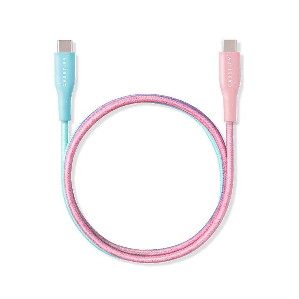 USB-C to USB-C Cable (1m / 3.3ft) - Cotton Candy