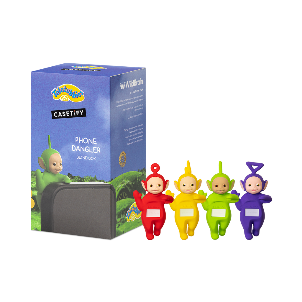 Meet the Teletubbies Special Set (Tinky Winky) - iPhone 16 Pro Max MagSafe Impact Case + Teletubbies Phone Case Dangler Blind Box + Teletubbies Phone Chain