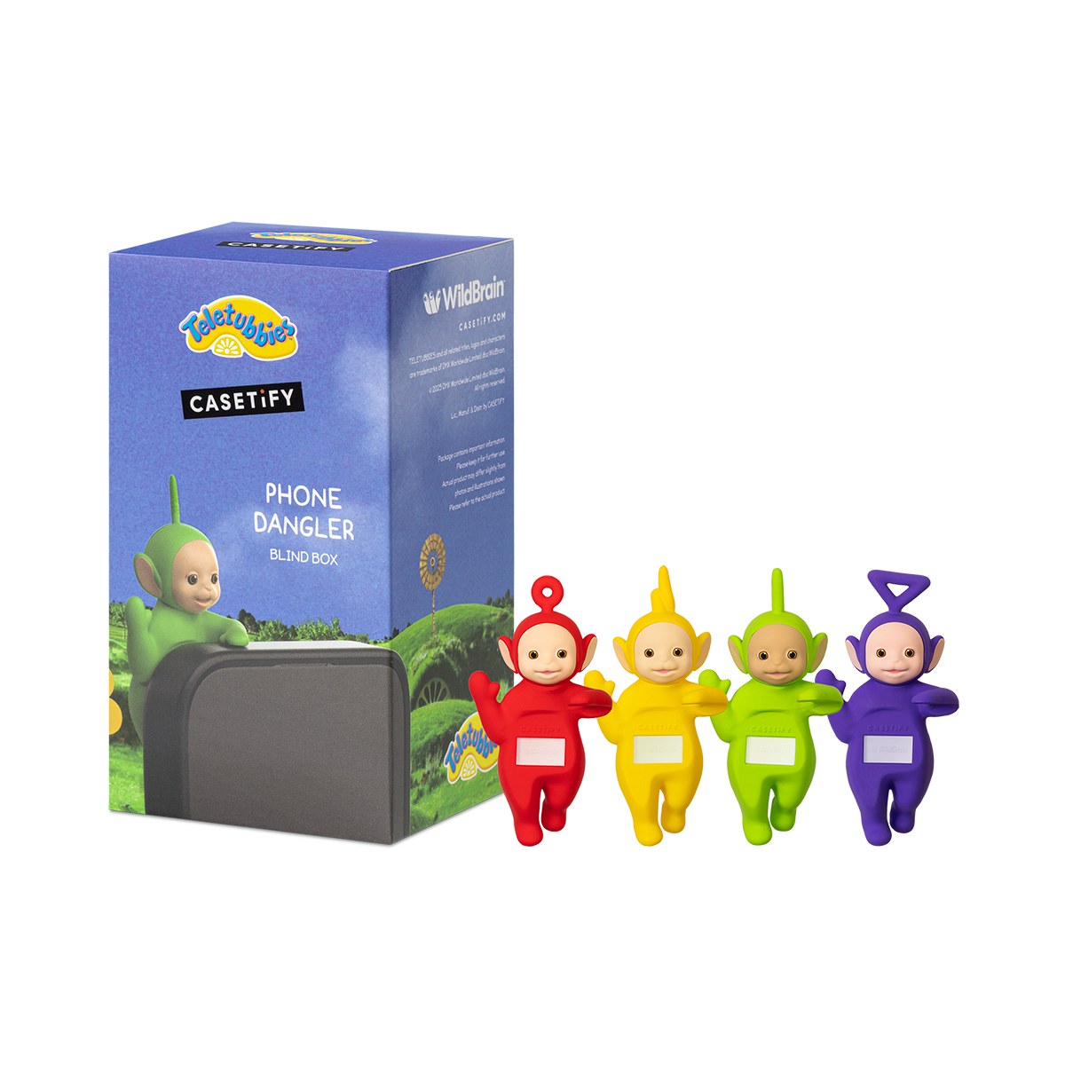 Meet the Teletubbies Special Set (Tinky Winky) - iPhone 16 Pro Max MagSafe Impact Case + Teletubbies Phone Case Dangler Blind Box + Teletubbies Phone Chain