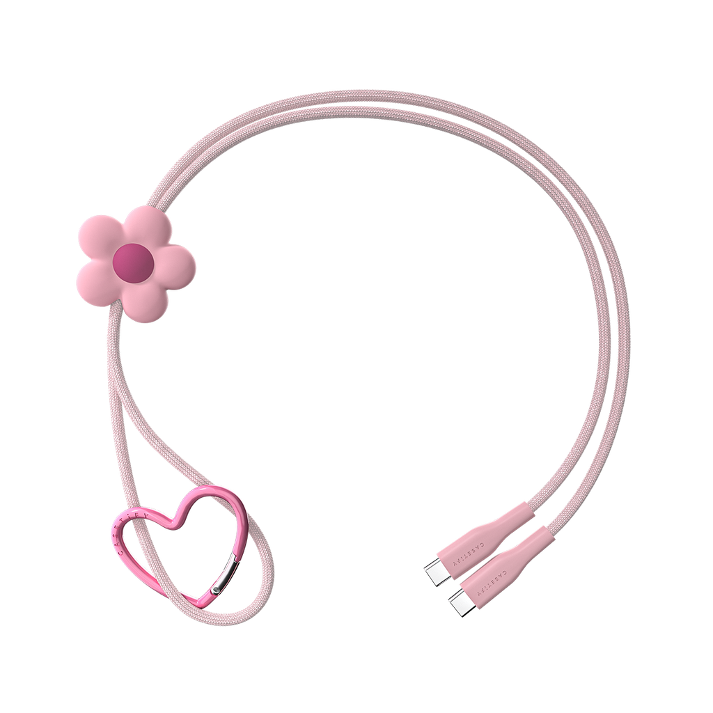PowerThru USB-C to USB-C Flower Cable - Radish