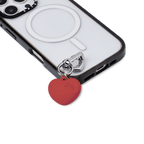Charm Keychain - Puffy Heart - Cherry Red
