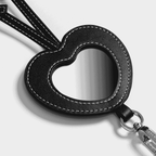 BioVeg Heart Cross-body Strap - Black + Silver D-ring Light Grey Strap Card (NON-PRINT)