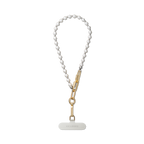 2-in-1 Metal Cross-body Chain - Silver / Pearl