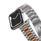 Stainless Steel 3-Link Band 45mm (Series 7-9) - Two-Tone (Rose Gold/Silver) | Image 1