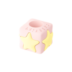 Puffy Charm Cube - STAR - Pink with Yellow Star