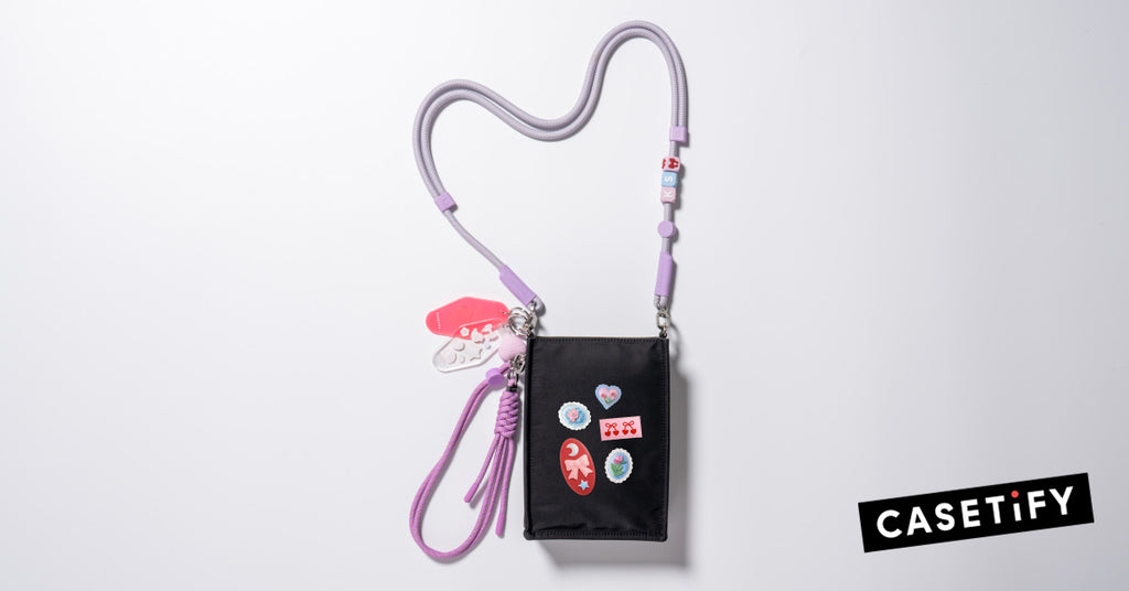 Charm Keychain - Puffy Heart - Primrose Pink