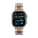 Stainless Steel 3-Link Band 49mm (Ultra 3) - Two-Tone (Rose Gold/Silver)