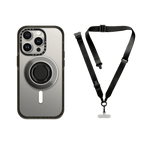 Secure Your Phone Set - Snappy Mirror Ring Holder MagSafe Compatible & 2-in-1 Utility Lanyard (Black) | Image 1