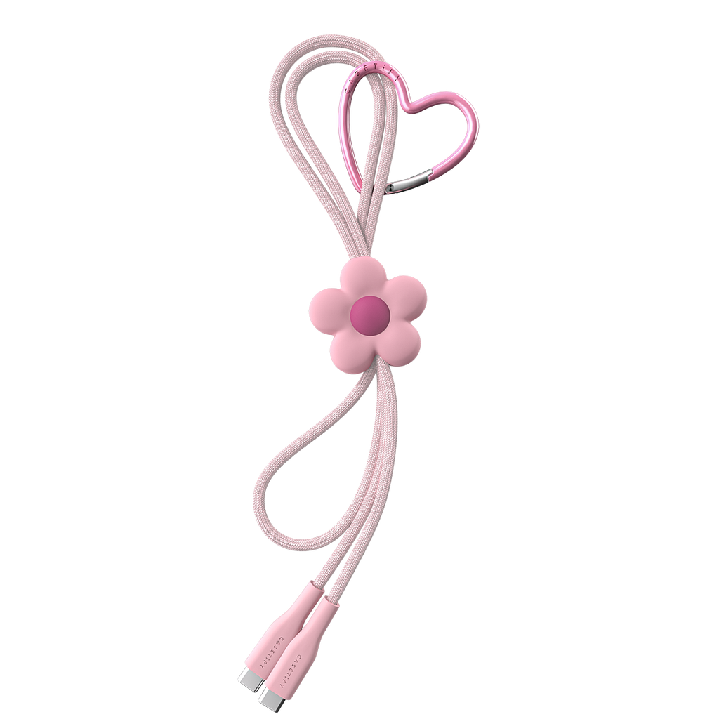 PowerThru USB-C to USB-C Flower Cable - Radish | Image 1