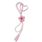 PowerThru USB-C to USB-C Flower Cable - Radish | Image 1