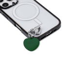 Charm Keychain - Puffy Heart - Deep Green