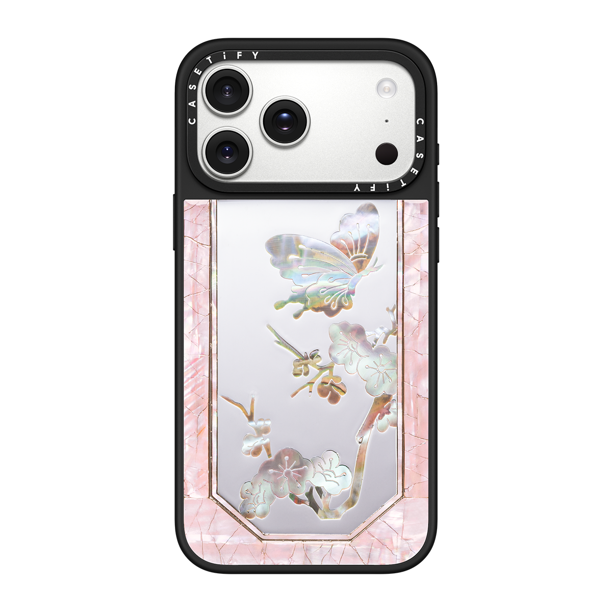 [PRE-ORDER] Miss Sohee Mother of Pearl Silver Mirror Case - Pink - iPhone 17 Pro Max | Image 1
