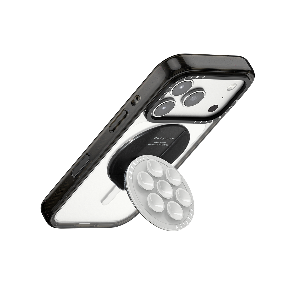 Snappy Snap & Stick Grip Stand MagSafe Compatible - Pebble Grey