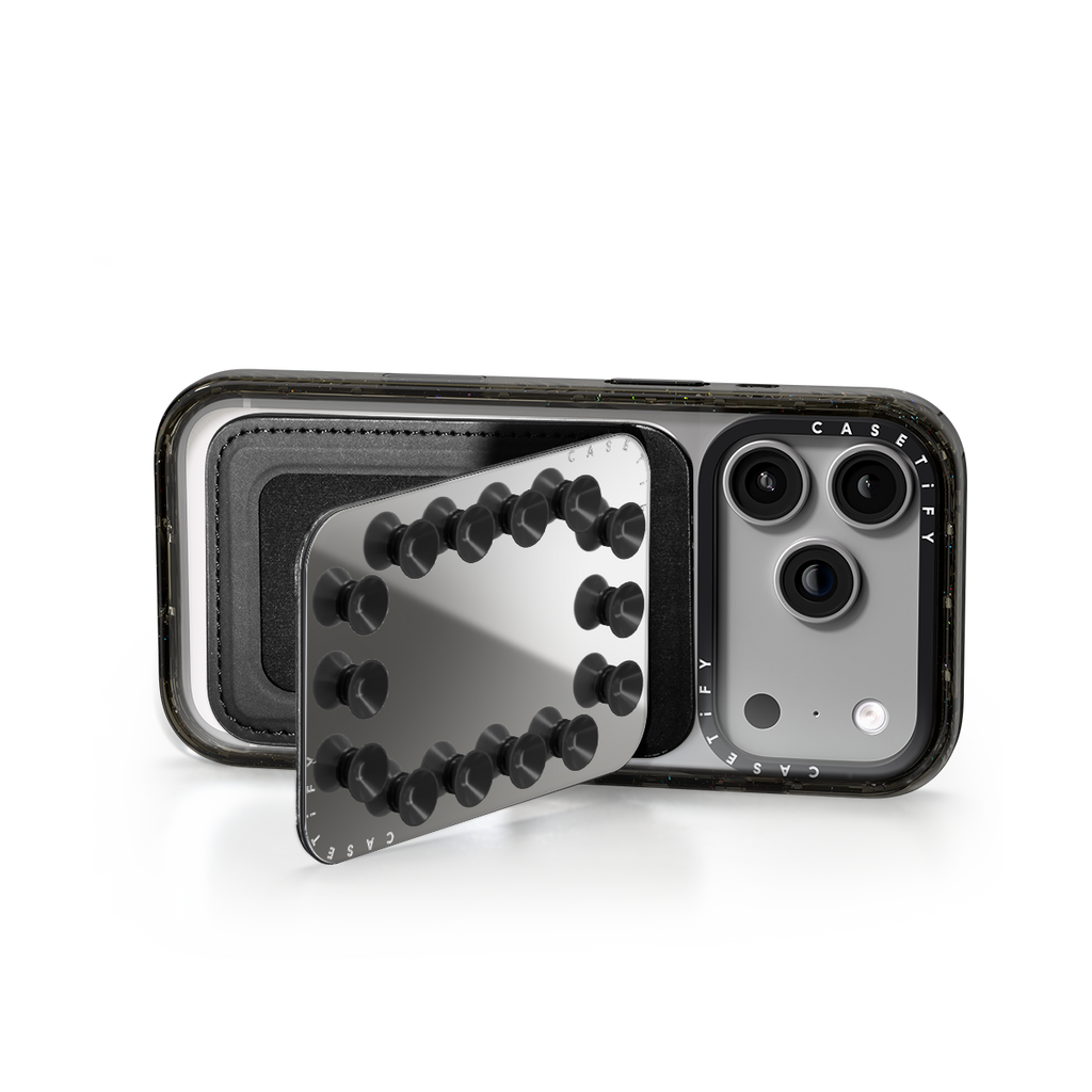 Snappy Snap & Stick Mirror Cardholder Stand MagSafe Compatible - Black