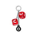 Charm Keychain - C² Lucky Dice - Red | Image 1