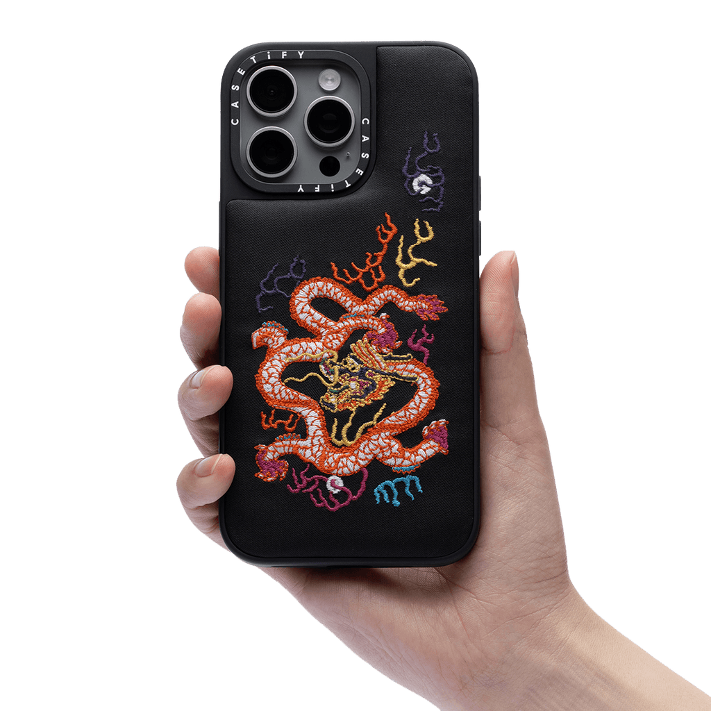 The World of the Palace Dragon Embroidery Case - iPhone 15 Pro Max