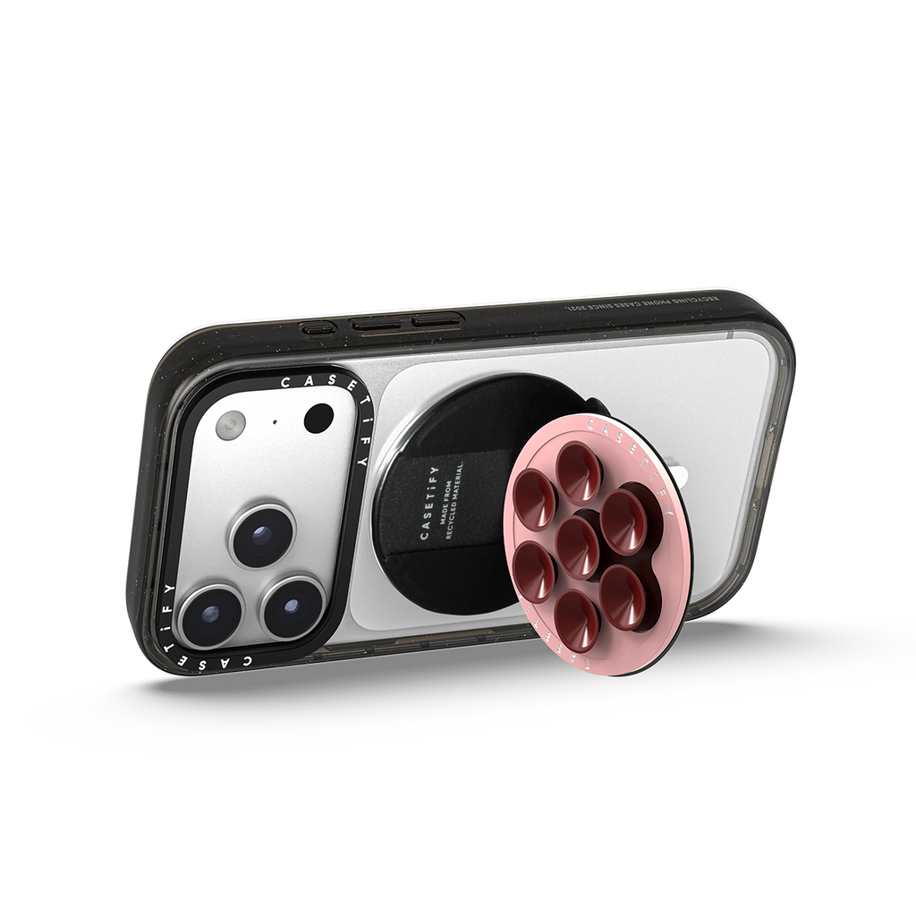 Snappy Snap & Stick Grip Stand MagSafe Compatible - Primrose Pink Paw