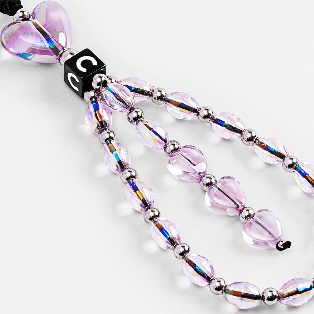 Glitter Phone Charm - Mini Aurora Heart