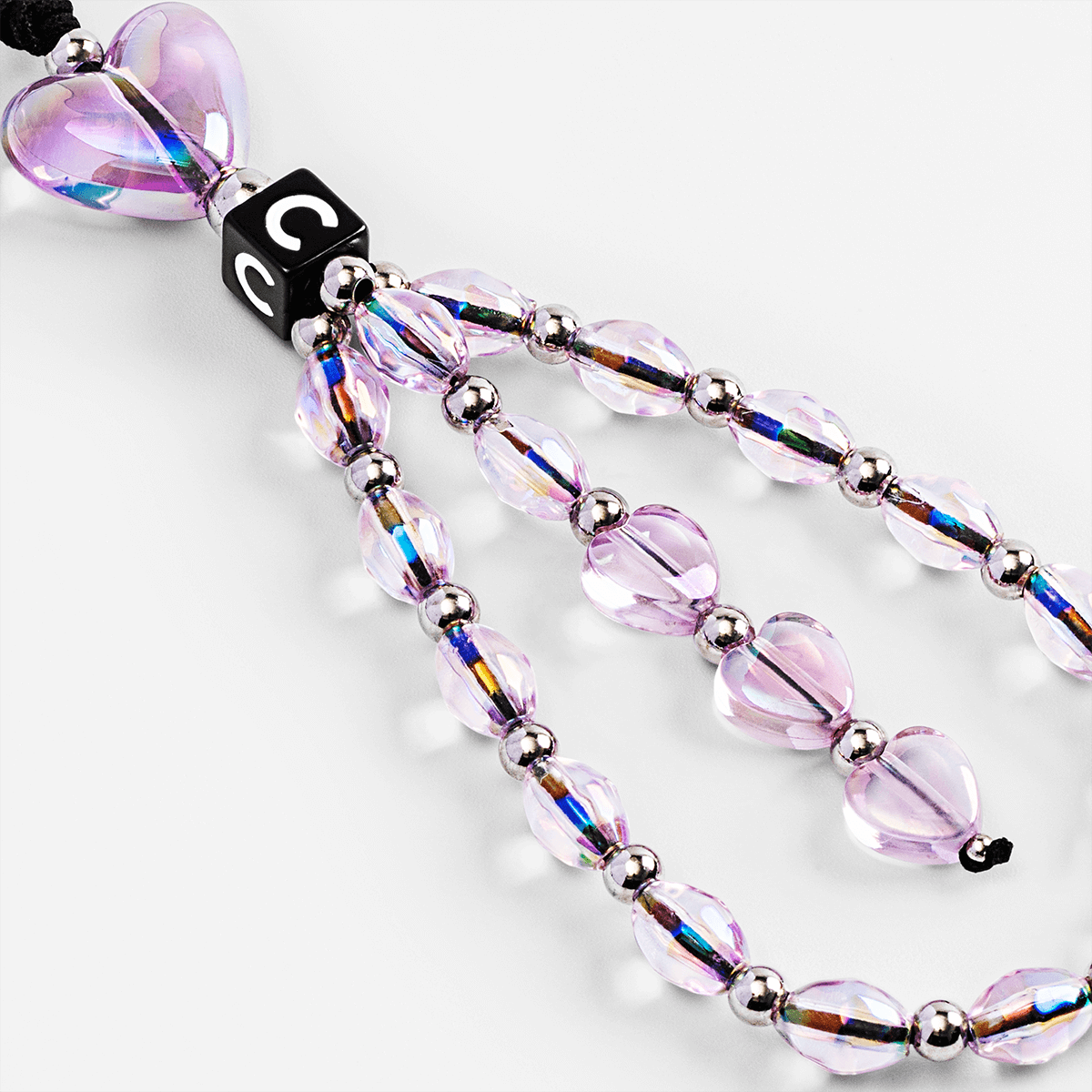 Glitter Phone Charm - Mini Aurora Heart