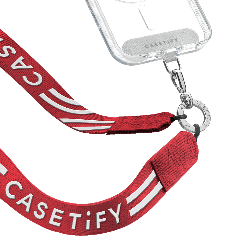 Team CASETiFY Slogan Cross-Body Strap - Red  | Image 1