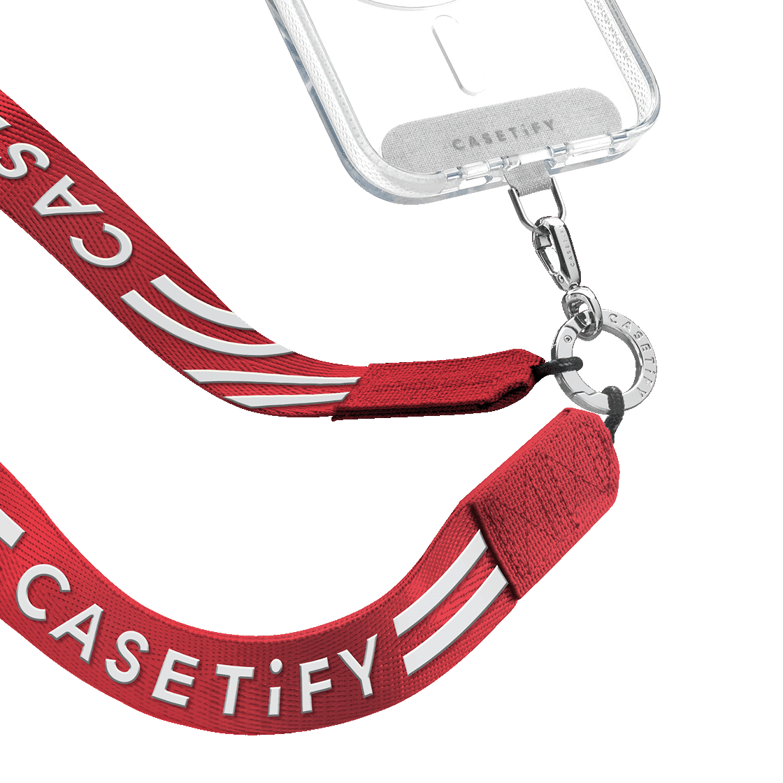 Team CASETiFY Slogan Cross-Body Strap - Red  | Image 1