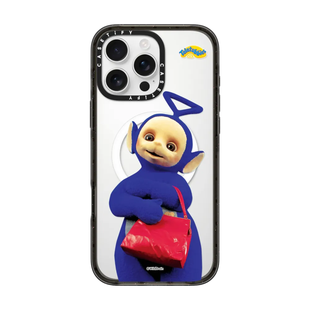 Meet the Teletubbies Special Set (Tinky Winky) - iPhone 16 Pro Max MagSafe Impact Case + Teletubbies Phone Case Dangler Blind Box + Teletubbies Phone Chain