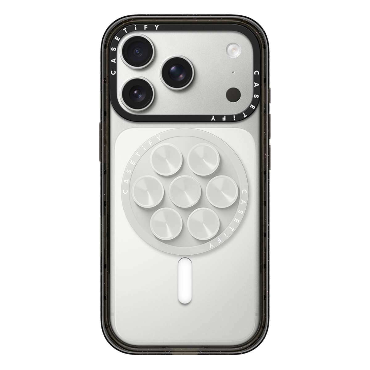 Snappy Snap & Stick Grip Stand MagSafe Compatible - Pebble Grey | Image 1