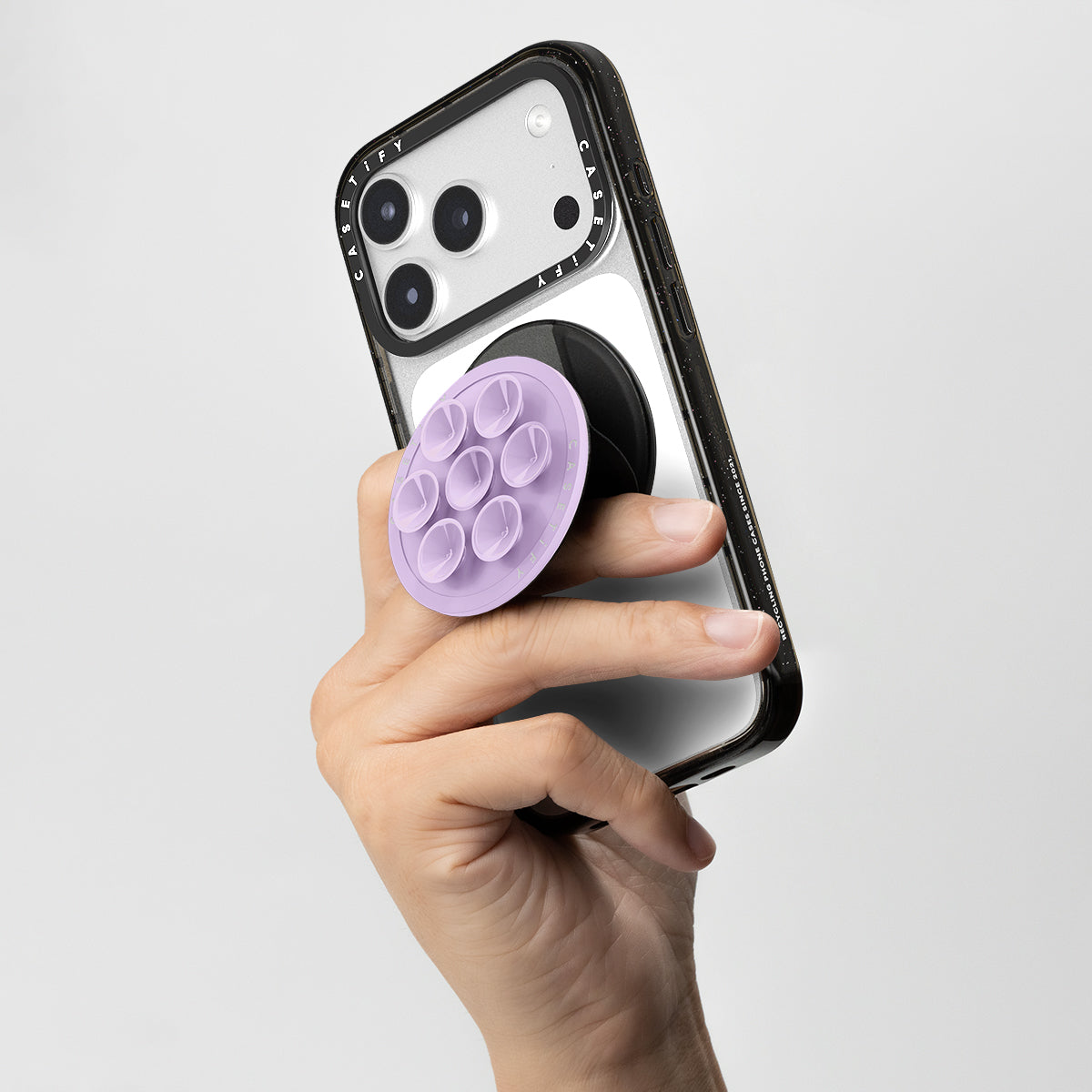 Snappy Snap & Stick Grip Stand MagSafe Compatible - Lavender