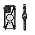 Sync It Up Set (Black) - iPhone 16 Pro Max Ultra Bounce Case MagSafe Compatible (Clear Black) & Apple Watch Series 10 46mm The Bounce Odyssey Band (Black) | Image 1