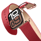 2-in-1 Italian Leather Band 46mm (Series 10) - Red | Image 1